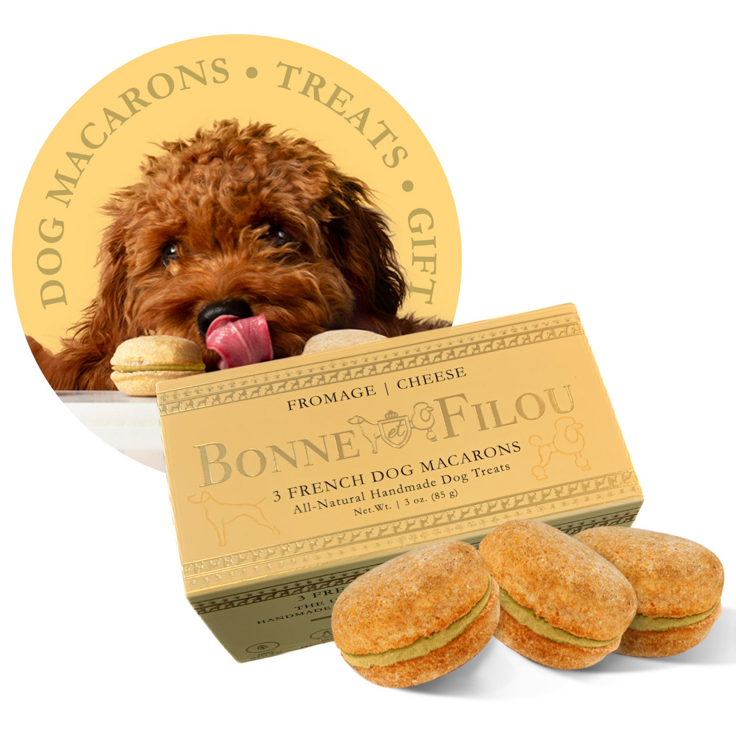 Macarons para perros Bonne et Filou (Caja de 3)