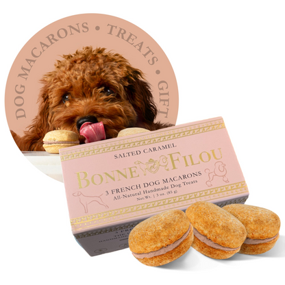 Bonne et Filou Dog Macarons (Box of 3)