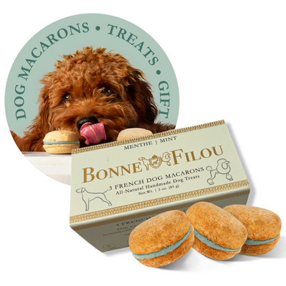 Bonne et Filou Dog Macarons (Box of 3)