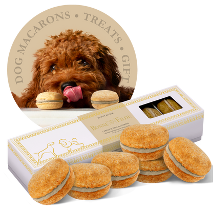 Bonne et Filou Dog Macarons (Count of 6)