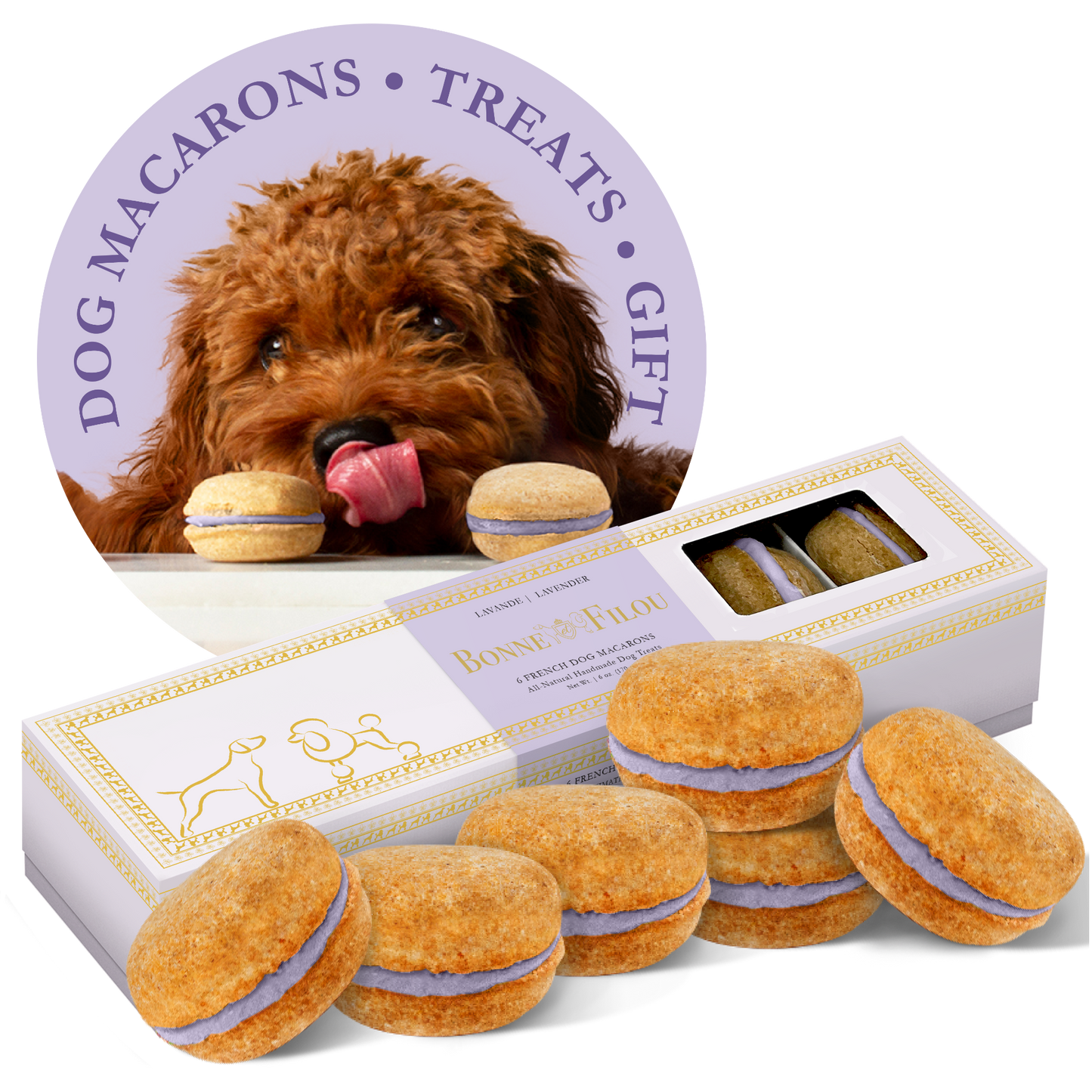 Macarons para perros Bonne et Filou (cuenta de 6)