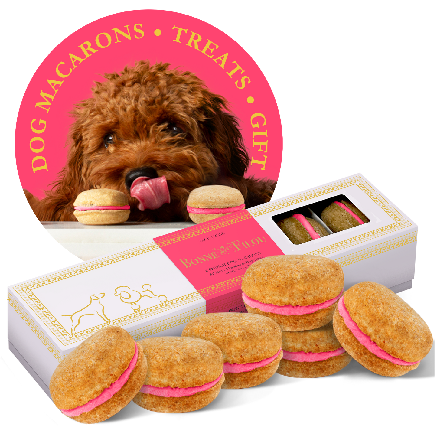 Macarons para perros Bonne et Filou (cuenta de 6)