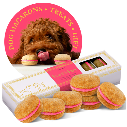 Bonne et Filou Dog Macarons (Count of 6)