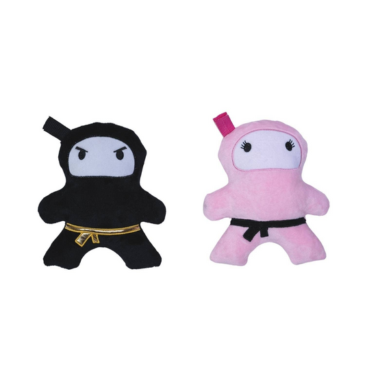 Combo de juguete para perros de peluche arrugado y chirriante Ninja Love