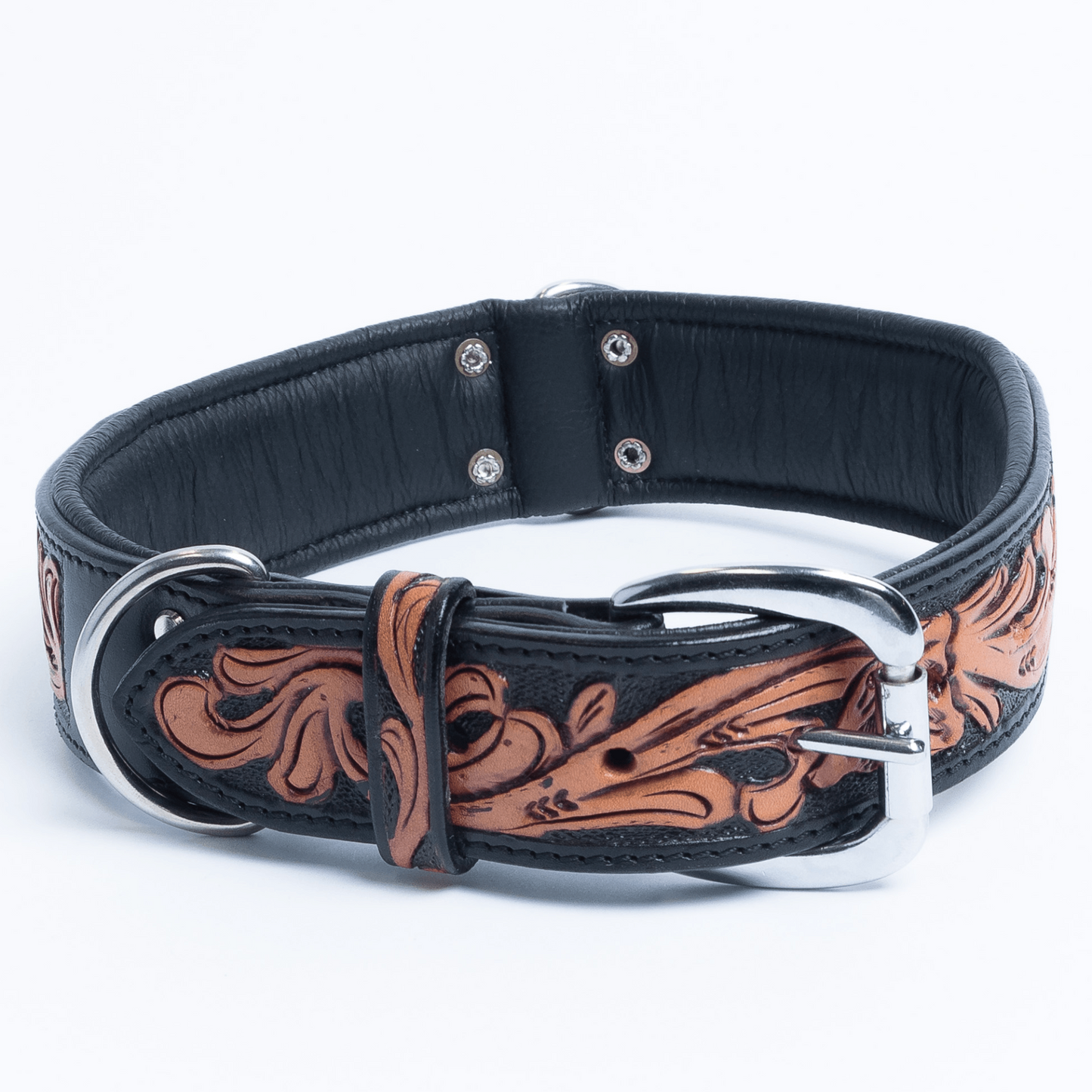 El Dorado Dog Collar: Hand-carved Genuine Argentinean Leather