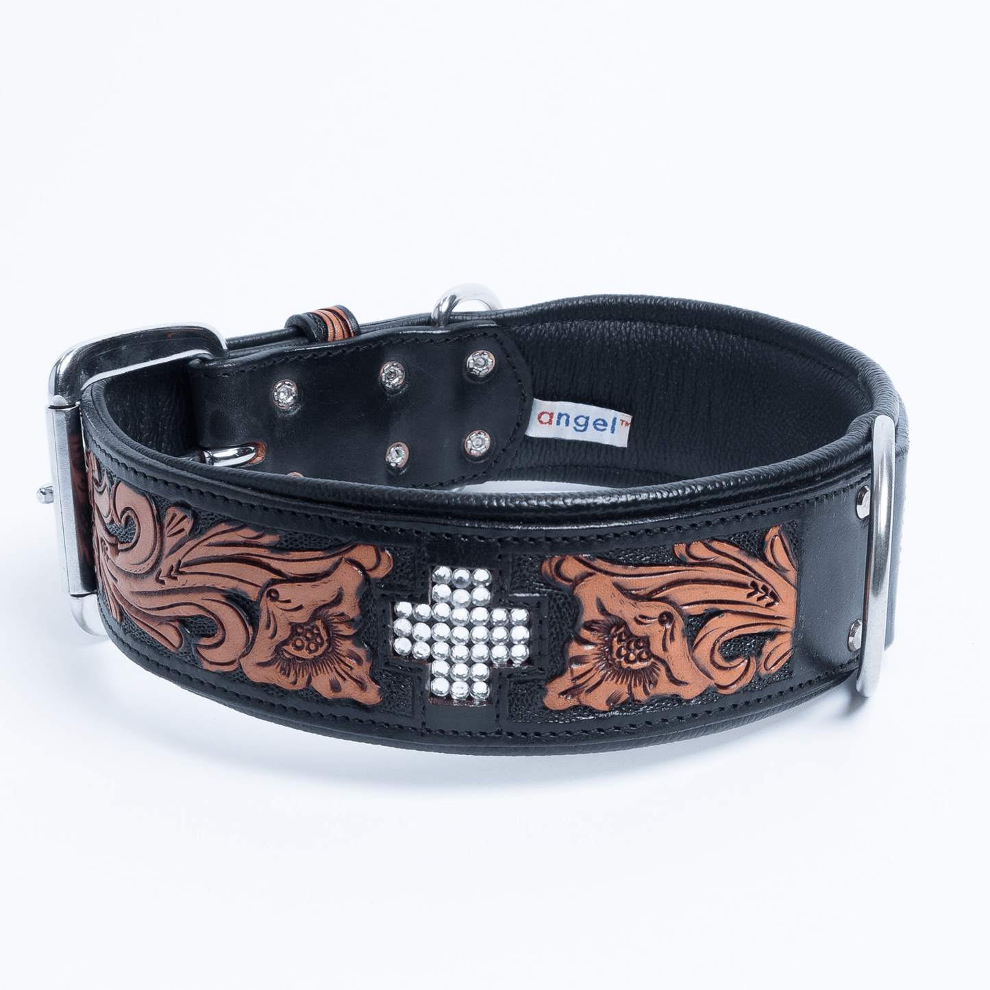 El Dorado Dog Collar: Hand-carved Genuine Argentinean Leather