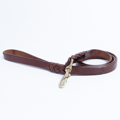 Genuine Leather Braided Leash