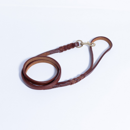 Genuine Leather Braided Leash