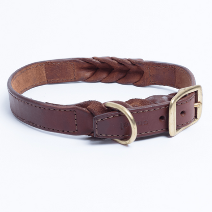 Argentinian Cowhide Leather Braided Collar