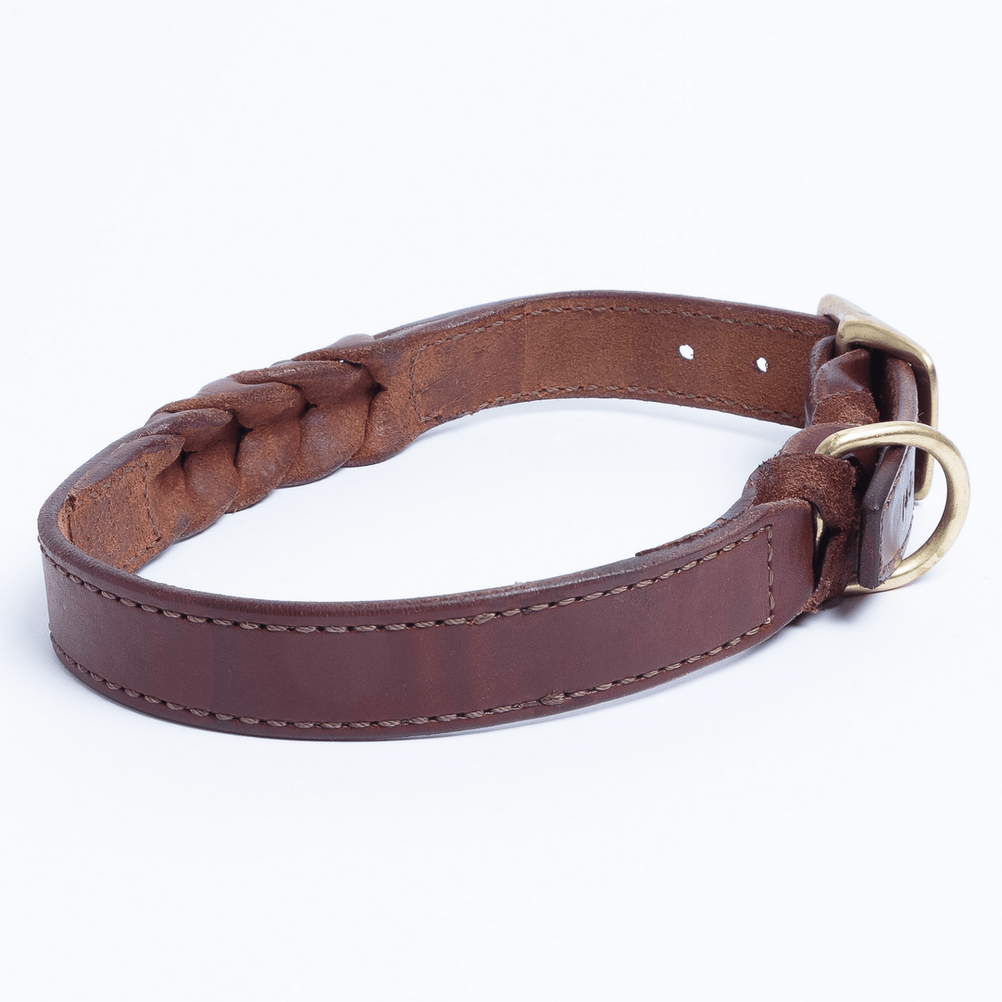 Argentinian Cowhide Leather Braided Collar