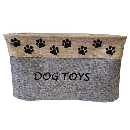 Collapsible Fabric Dog Toy Storage Basket - Pet Toy Bin