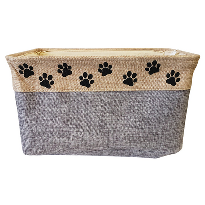 Collapsible Fabric Dog Toy Storage Basket - Pet Toy Bin