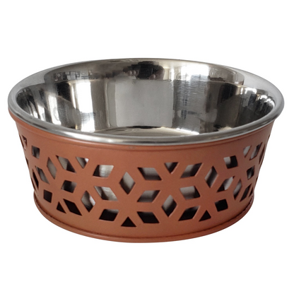 Stainless Steel Country Farmhouse Dog Bowl