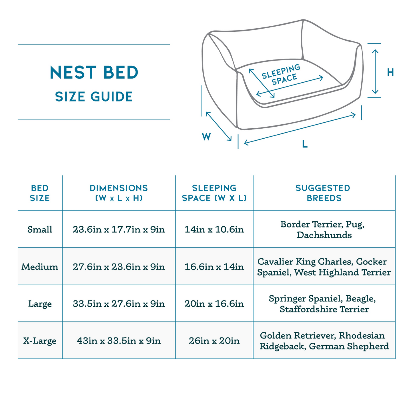 Cama para perros con refuerzo de tela ecológica Daytona