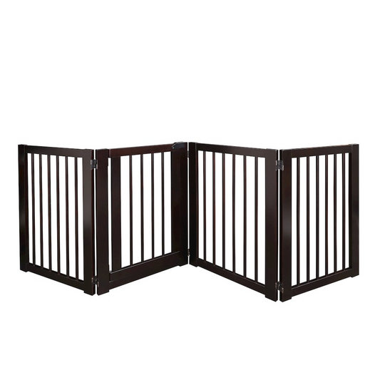 American Trails Freestanding Pet Gate with Door in Espresso Finish