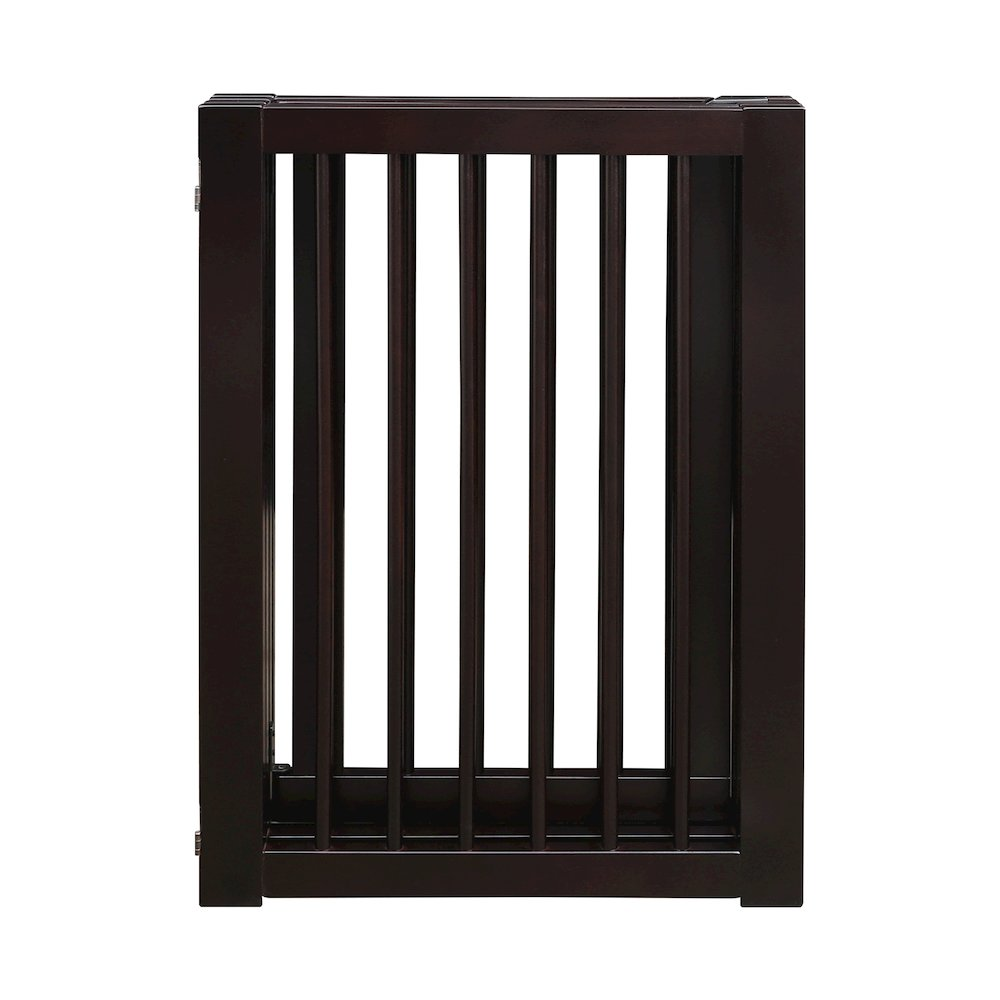 American Trails Freestanding Pet Gate with Door in Espresso Finish