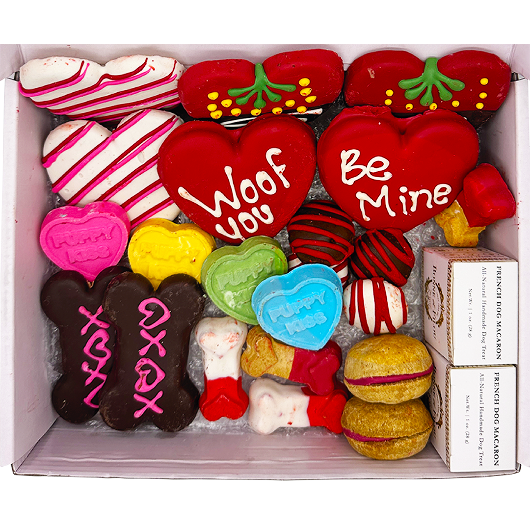 Bonne et Filou Valentine's Themed Dog Treats Box