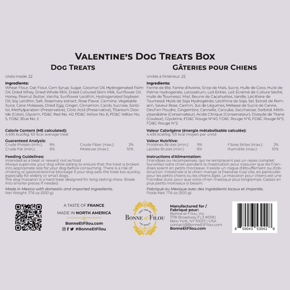 Bonne et Filou Valentine's Themed Dog Treats Box