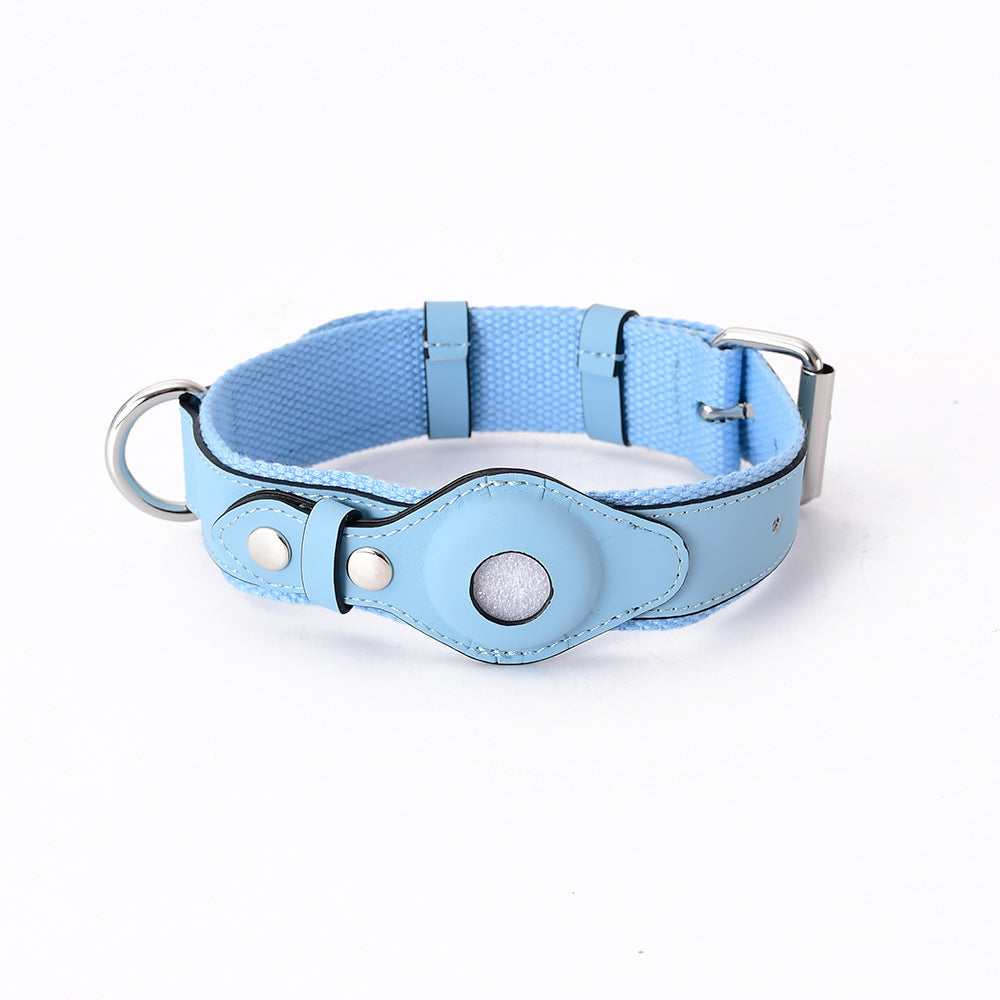 Exquisite Leather Collar with Airtag Pet Tracker Protective Cover