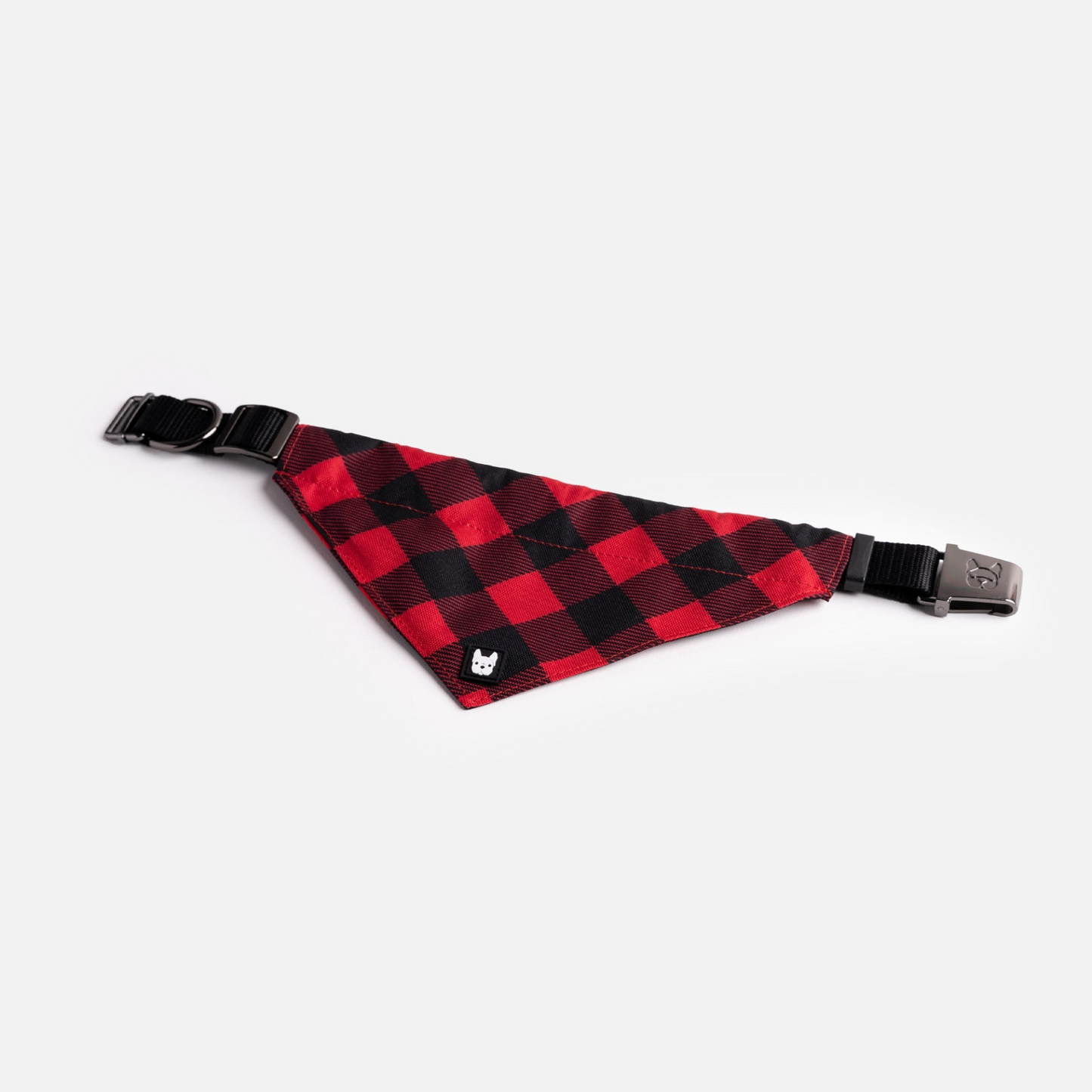 Poplin Bandana Dog Collar - Red Plaid