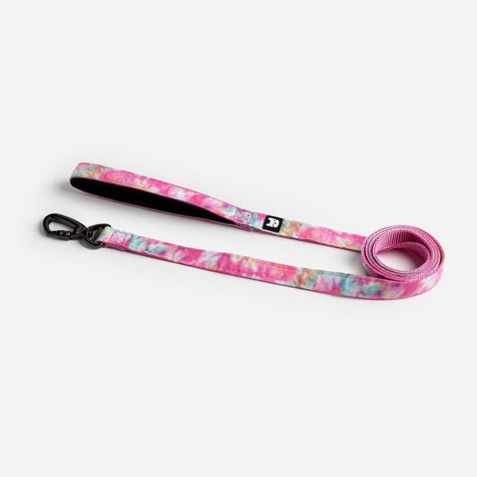 Correa para perro de popelina - Tie Dye rosa