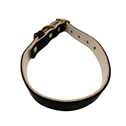 Bonne et Filou Plain Leather Dog Collar