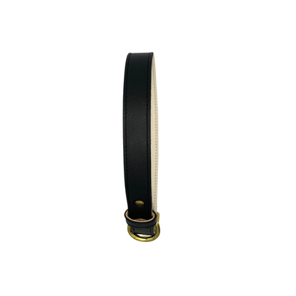 Bonne et Filou Plain Leather Dog Collar