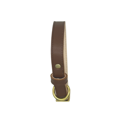 Bonne et Filou Plain Leather Dog Collar