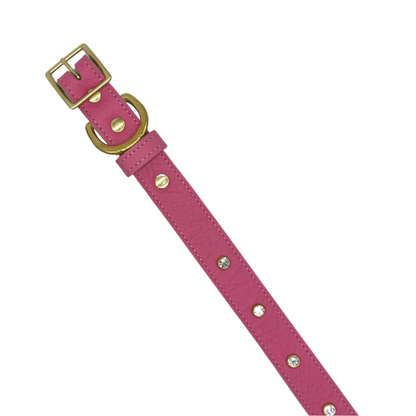 Bonne et Filou Plain Leather Dog Collar