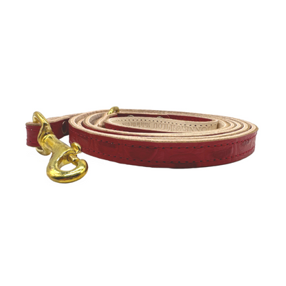 Croc Leather Dog Leashes