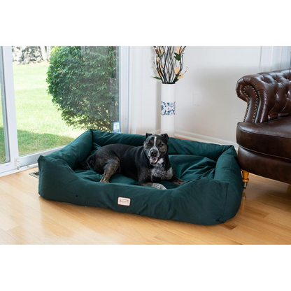 Cama grande para mascotas con refuerzo verde laurel - Armarkat D01FML-L