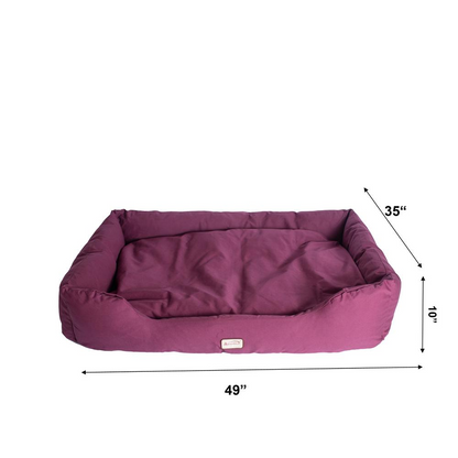 Cama reforzada extra grande para mascotas Armarkat en color burdeos