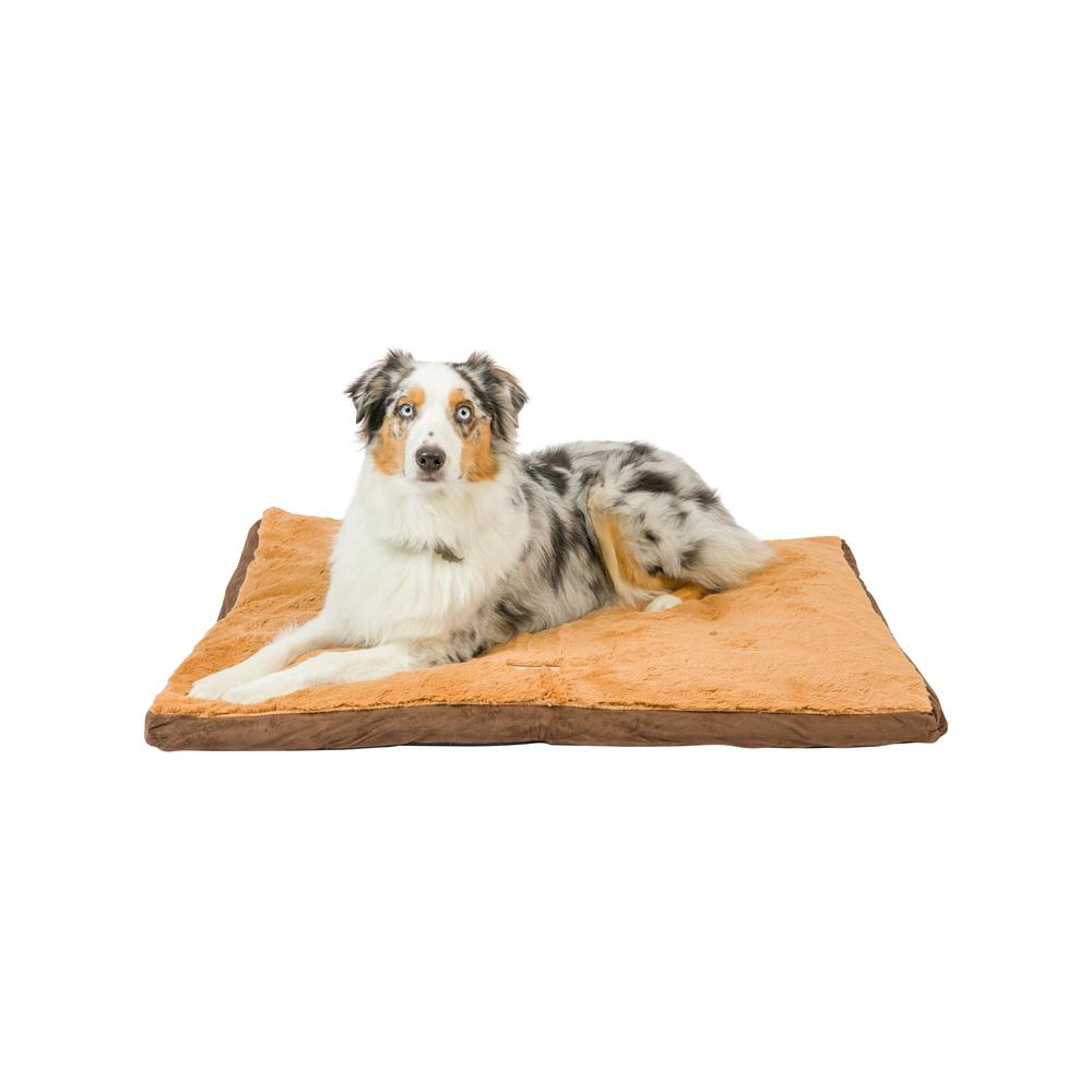 Armarkat - Alfombrilla grande para cama para mascotas, color marrón tierra y moca, modelo M05HKF/ZS-L, con cómodo cojín de relleno de poliéster para perros