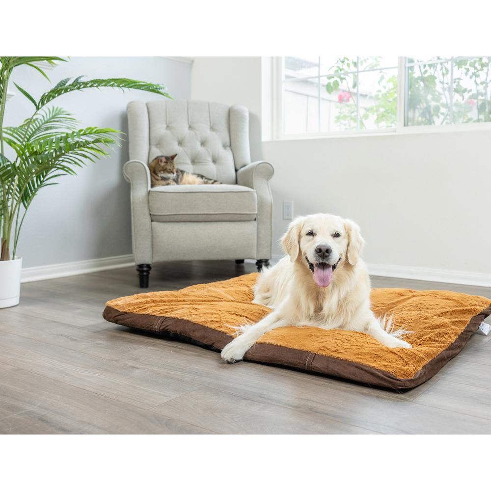 Armarkat  Extra Large Pet Bed Mat in Mocha & Earth Brown, Faux Suede & Soft Plush