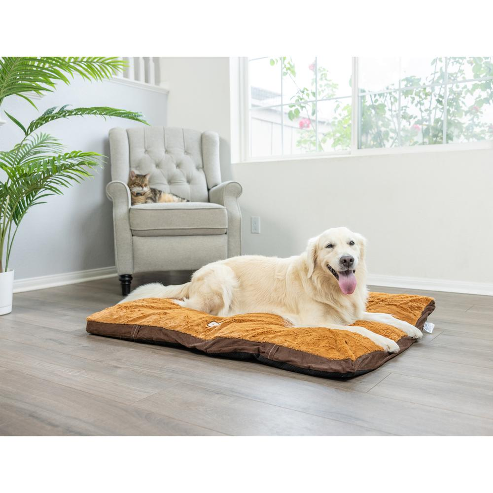 Armarkat  Extra Large Pet Bed Mat in Mocha & Earth Brown, Faux Suede & Soft Plush