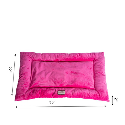 Armarkat Alfombrilla grande para cama para mascotas en rosa vibrante - Modelo M01CZH-L con cojín de relleno de poliéster de felpa para perros