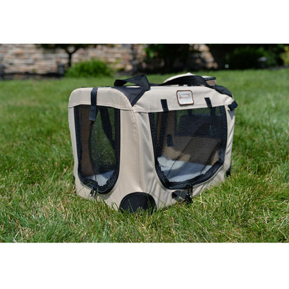 Armarkat Pet Carrier in Beige, with Multiple Pockets