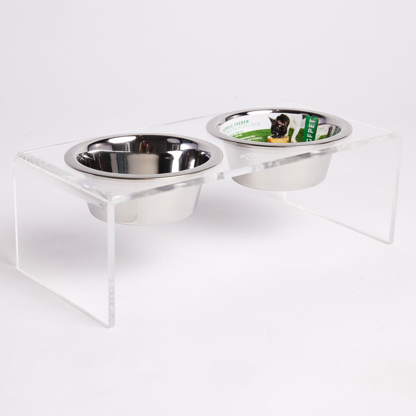 Acrylic Double Feeder - Clear