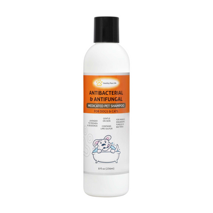 Champú para mascotas Healthy Paw Life Lime Sulphur - Fórmula medicada antifúngica y antibacteriana