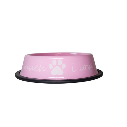 I LOVE YOU SO MUCH Stainless Steel Dog Bowl (24oz)