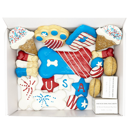 Bonne et Filou USA Themed Dog Treats Gift Box