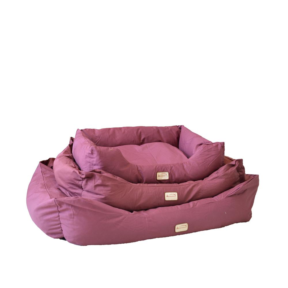 Cama reforzada extra grande para mascotas Armarkat en color burdeos