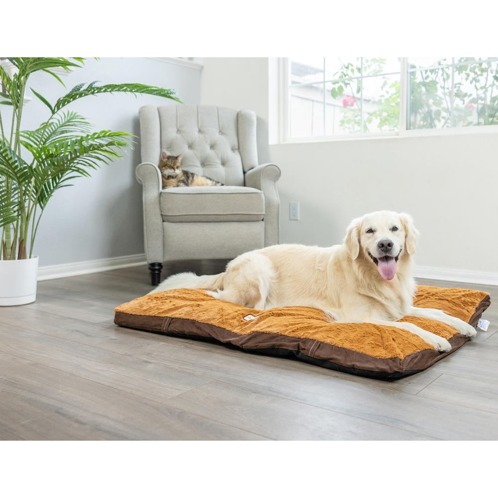 Armarkat  Extra Large Pet Bed Mat in Mocha & Earth Brown, Faux Suede & Soft Plush