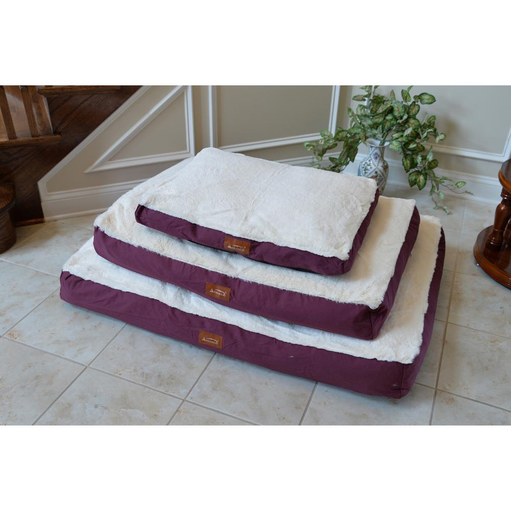 Armarkat Model Medium Pet Bed Mat with Poly Fill Cushion in Burgundy & Ivory