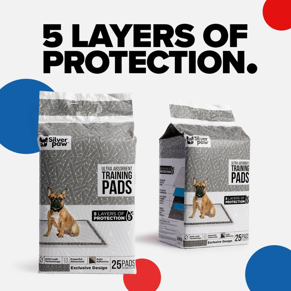 Almohadillas de entrenamiento para perros impresas - Ultra absorbentes - Tecnología patentada Silvershield