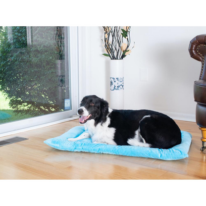 Armarkat Large Pet Bed Mat in Sky Blue, Soft Velvet with Extra Thick Poly Fill Cushion