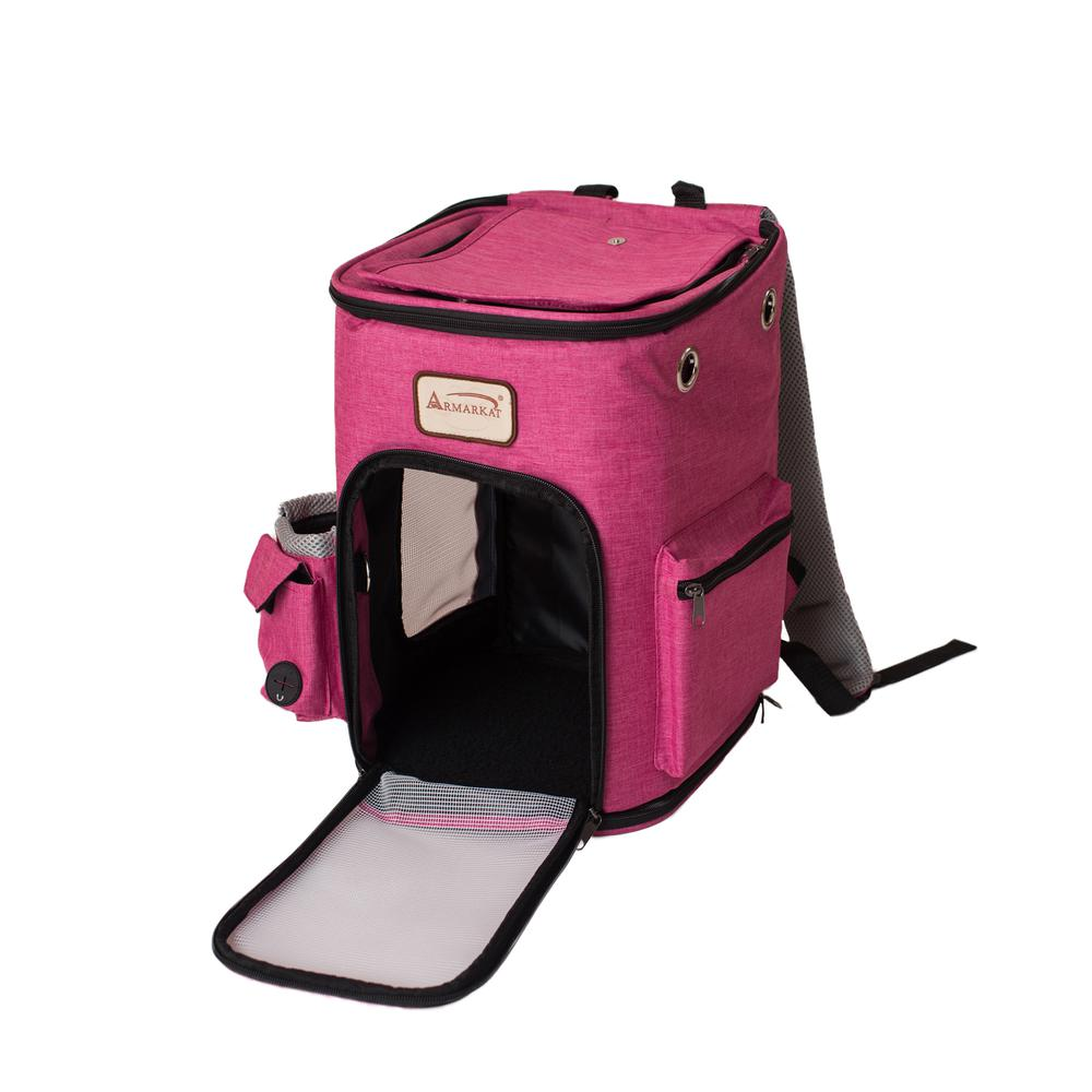 Mochila Armarkat PC301P Pawfect Pets para mascotas, combinación rosa y gris