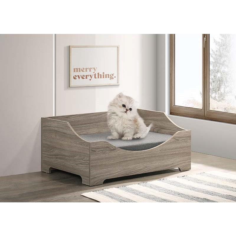 Rustic Pet Bed with Cushion in Sand Finish