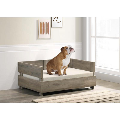 Rustic Crate Style Pet Bed with Cushion - Fit for Royalty