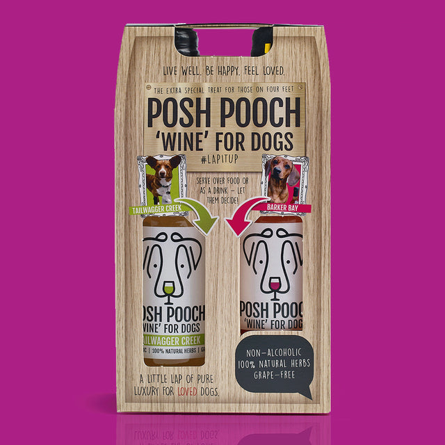 Paquete dúo de vino para perros Posh Pooch (sin alcohol)